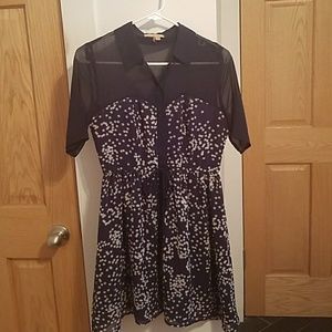 Princess by Vera Wang Navy stars illusion dress